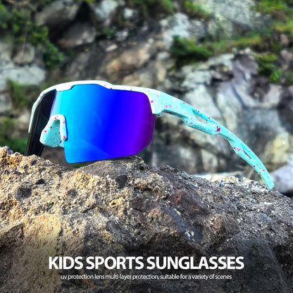 Kids Baseball Sunglasses for Boys Girls Age 3-12,Softball Sports