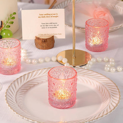 36 Pack Pink Votive Candle Holder 2.2ʺ*2.6ʺ Tealight Candle Holders