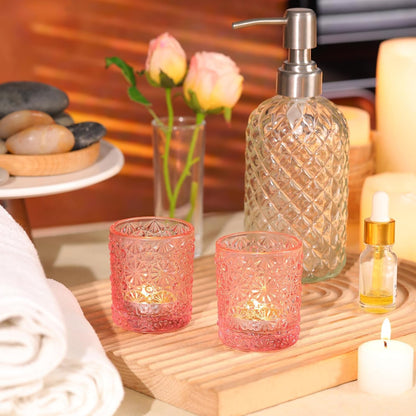 36 Pack Pink Votive Candle Holder 2.2ʺ*2.6ʺ Tealight Candle Holders