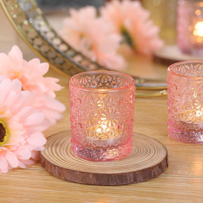 36 Pack Pink Votive Candle Holder 2.2ʺ*2.6ʺ Tealight Candle Holders