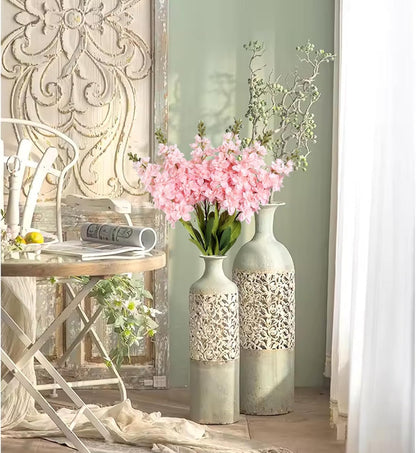 Pink Delphinium Artificial Flowers 33.46 in Hyacinth Snapdragon Antirrhinum Artificial Flowers 6 PCS Silk Flowers Long Stem Flowers for Wedding Home Decor(Pink)