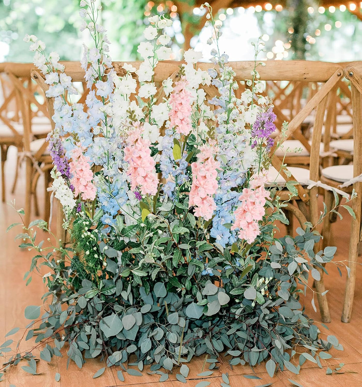 Pink Delphinium Artificial Flowers 33.46 in Hyacinth Snapdragon Antirrhinum Artificial Flowers 6 PCS Silk Flowers Long Stem Flowers for Wedding Home Decor(Pink)