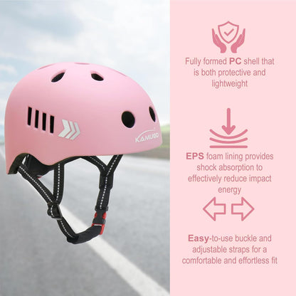 Kids Bike Helmet Set, Toddler Helmet for Ages 2-8 Boys Girls with Sports Protective Gear Set Knee Elbow Wrist Pads for Skateboard Cycling Scooter Rollerblading
