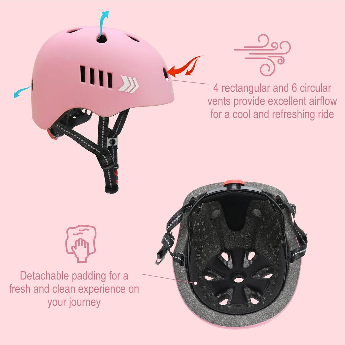 Kids Bike Helmet Set, Toddler Helmet for Ages 2-8 Boys Girls with Sports Protective Gear Set Knee Elbow Wrist Pads for Skateboard Cycling Scooter Rollerblading