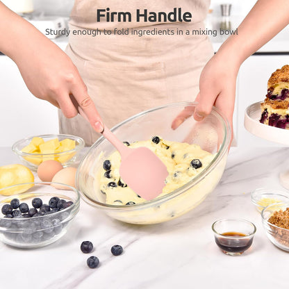 Silicone Spoon Spatula, 600°F High Temp Spoonula, 11.38", Pink
