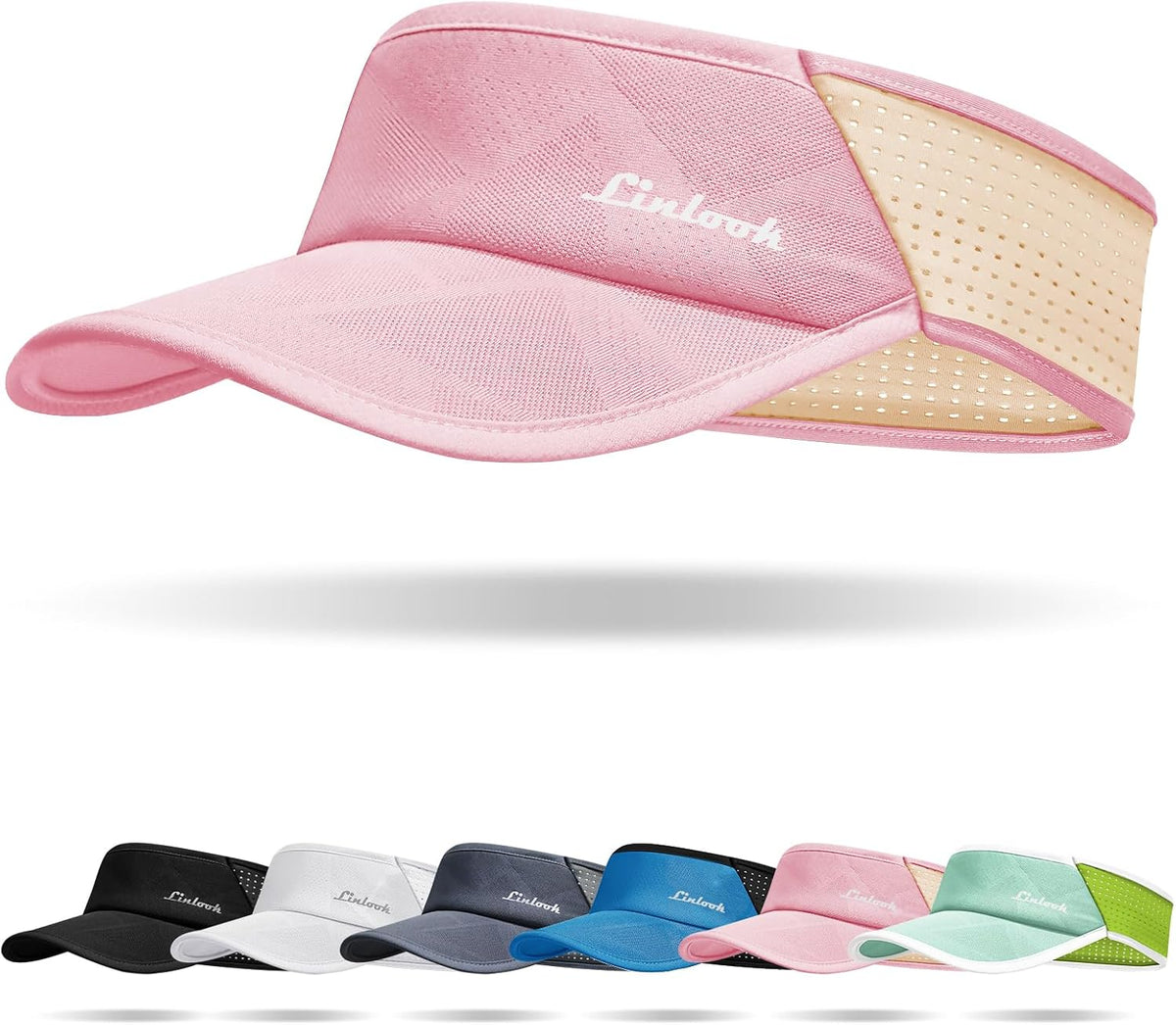 Sports Sun Visor for Men & Women Breathable Mesh, Stretchy Foldable Cooling Visor Hat for Running, Golf, Tennis, Hiking