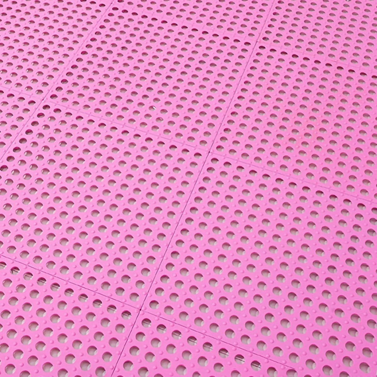 10Pcs Bath Tub Shower Mat, Suction Cup Floor Mats Anti Slip Plastic Mosaic Bath Mat Tub Bathroom Mats for Kitchen Bathroom (Pink)