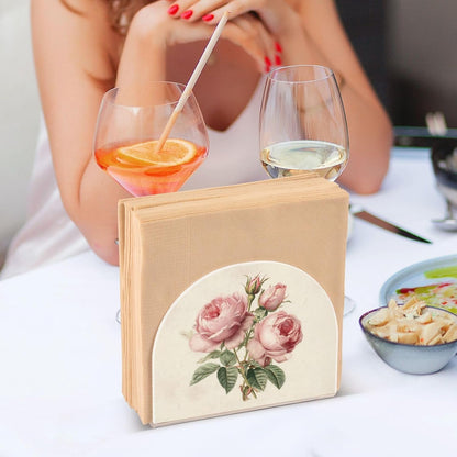 Pink Roses Vintage Napkin Holder Napkin Dispenser Acrylic Paper Tissue Storage for Kitchen Coffee Table 1 Pack