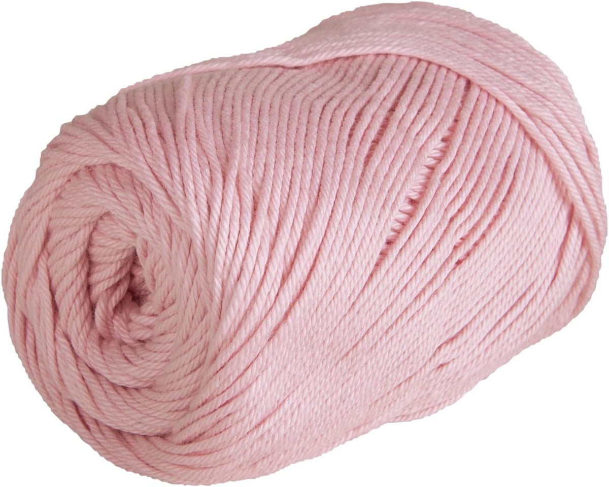 Dishie Pink Worsted Weight 100% Cotton Yarn for Crocheting