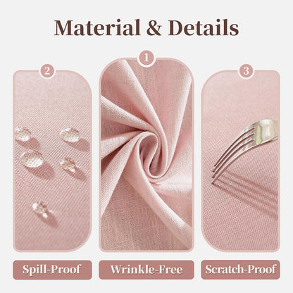 Light Pink Rectangle Tablecloth with Tassels 55x90 Inch