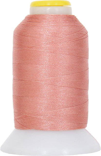 60wt Embroidery Bobbin Thread, 1000M, Dark Peach | Lightweight bobbin thread for machine embroidery and sewing. Smooth 60wt thread helps designs stitch cleanly.
