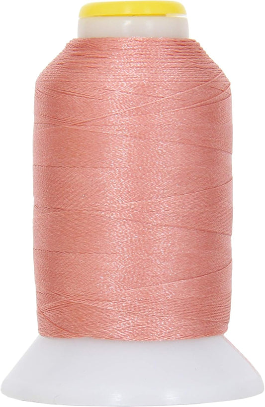 60wt Embroidery Bobbin Thread, 1000M, Dark Peach | Lightweight bobbin thread for machine embroidery and sewing. Smooth 60wt thread helps designs stitch cleanly.