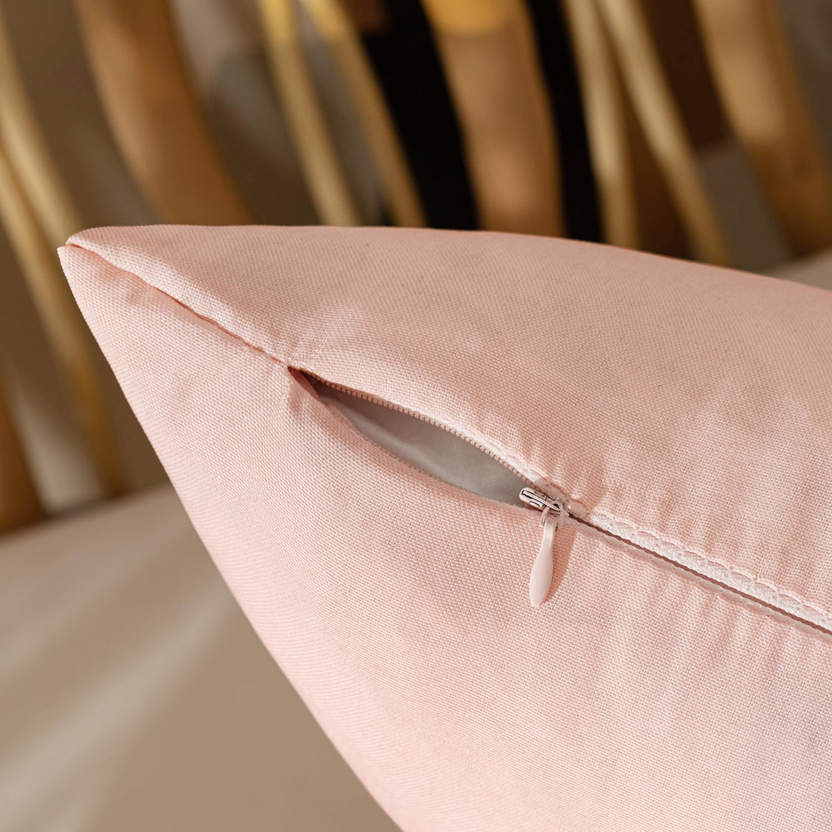 Outdoor Waterproof Throw Pillow Covers Light Pink 18x18 Set of 2