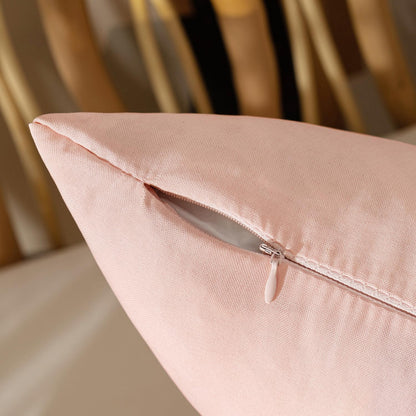 Outdoor Waterproof Throw Pillow Covers Light Pink 18x18 Set of 2