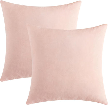 Outdoor Waterproof Throw Pillow Covers Light Pink 18x18 Set of 2