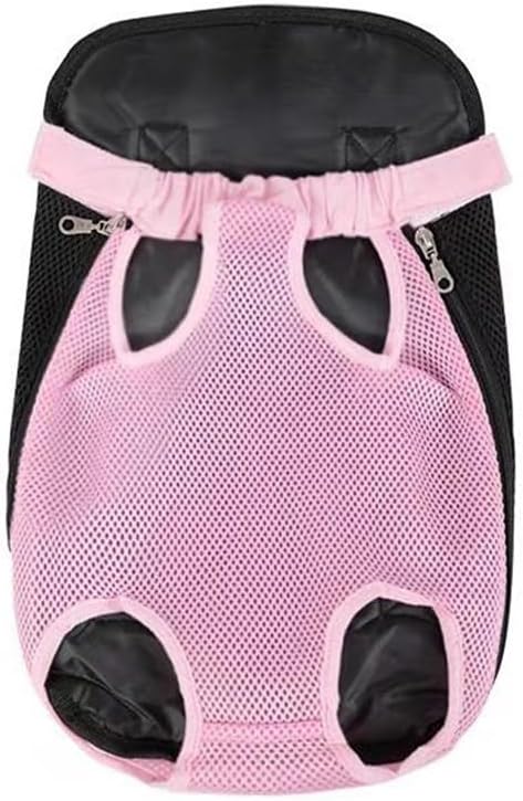 Pet Carrier Backpack, Legs Out Adjustable Pet Front Cat Dog Carrier Backpack, Easy-Fit Dog Travel Backpack Carrier for Hiking Camping for Small Medium Puppies Cats (M, Pink)