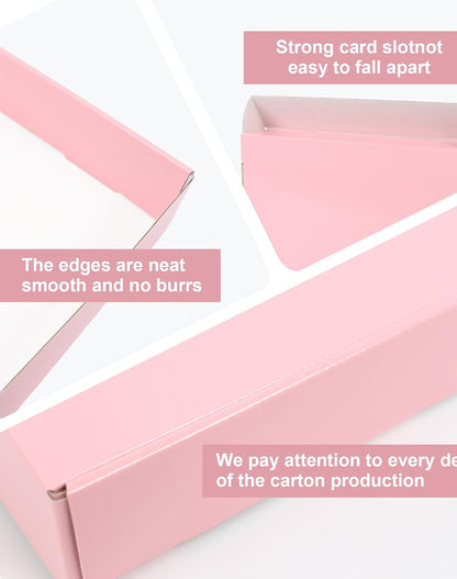 Pink Medium Shipping Boxes, 40 Pack 10"x8"x2" Corrugated Cardboard Box, Pink Shipping Mailing Boxes for Packaging