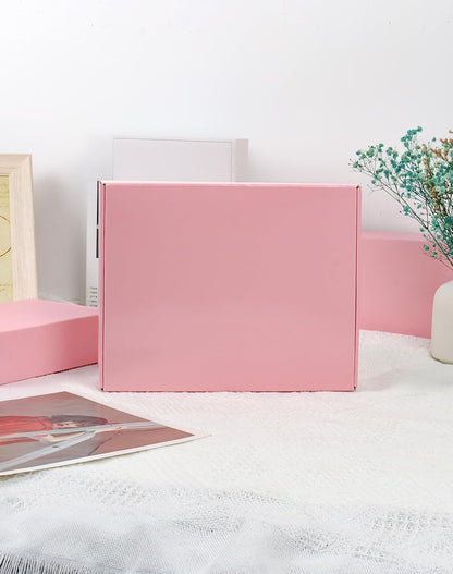 Pink Medium Shipping Boxes, 40 Pack 10"x8"x2" Corrugated Cardboard Box, Pink Shipping Mailing Boxes for Packaging