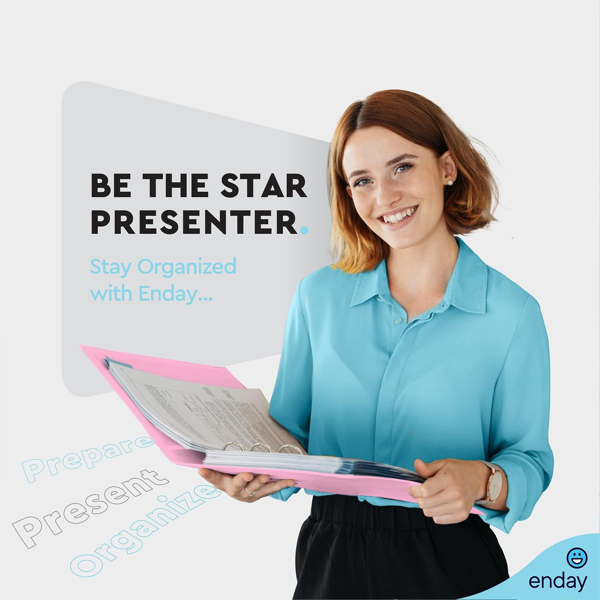 1.5 Inch Binder, Pink - 1.5 Inch 3 Ring Binder, Round Ring Pastel with Clear View Cover for Letter Size 8.5 x 11'' Paper & 2 Inside Pockets, Ideal for School Supplies, Office, and Home