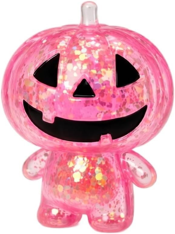 Halloween Pumpkin Slow Rising Stress Figure Transparent Glitter Sensory Soft Slow Rising Stress Ball - Stress Relief Dumplings for Halloween Party Favors