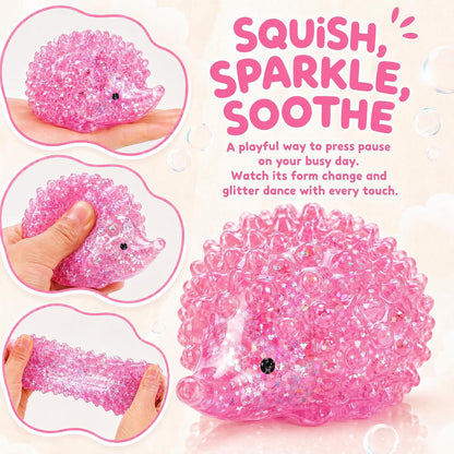 1Pcs Pink Hedgehog Stress Relief Squishy Ball, Squishy Hedgehog Stress Ball