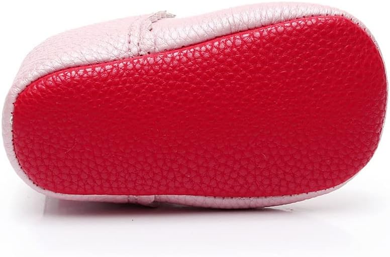 Baby Girls Ballet Dress Shoes - Mary Jane Soft Sole Sidebow Toddler Moccasins