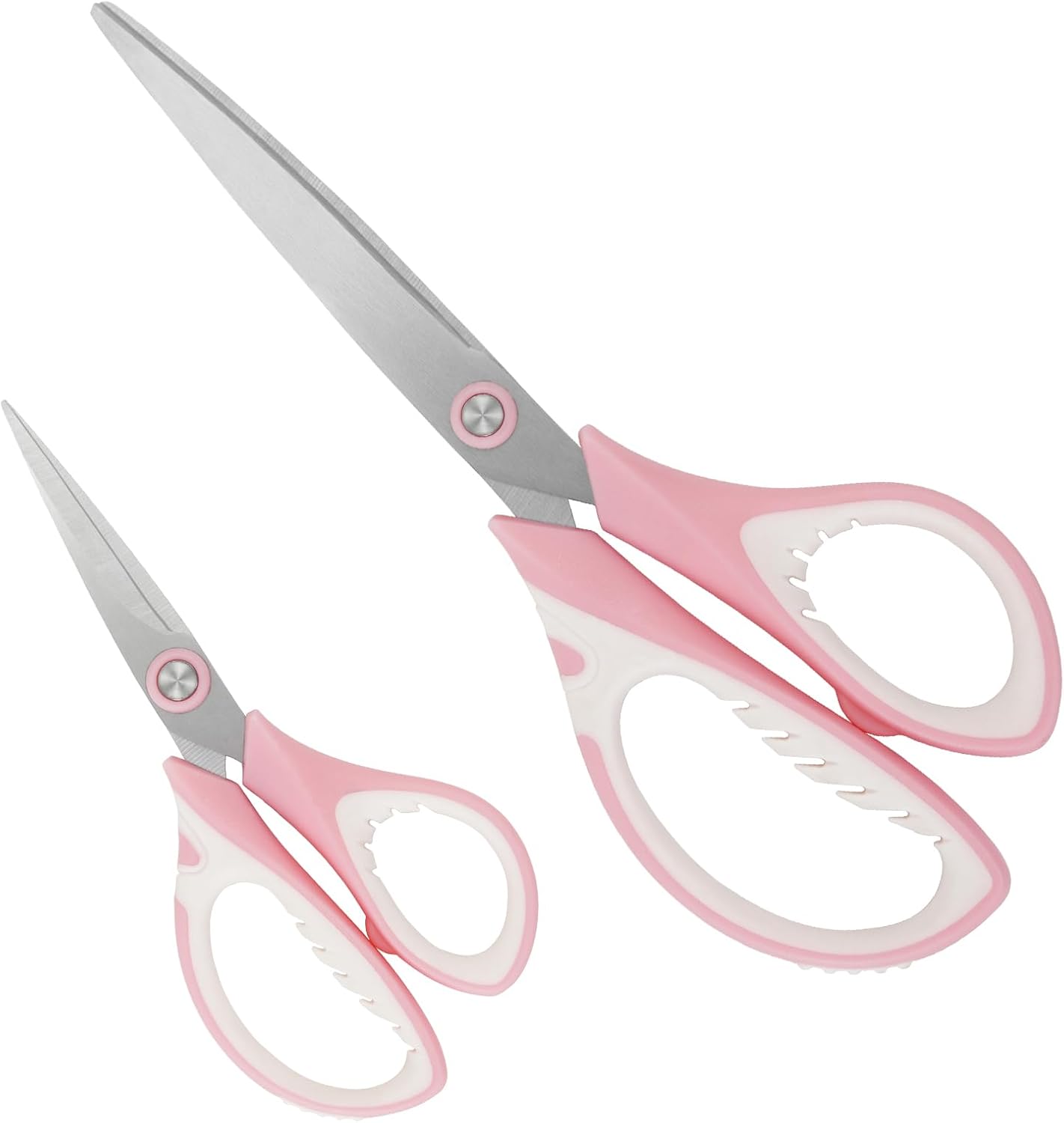 Pink Professional Sewing Scissors Set: Big and Small Scissors, Rotary Cutter with 3pcs Extra Blades for Cutting Fabric