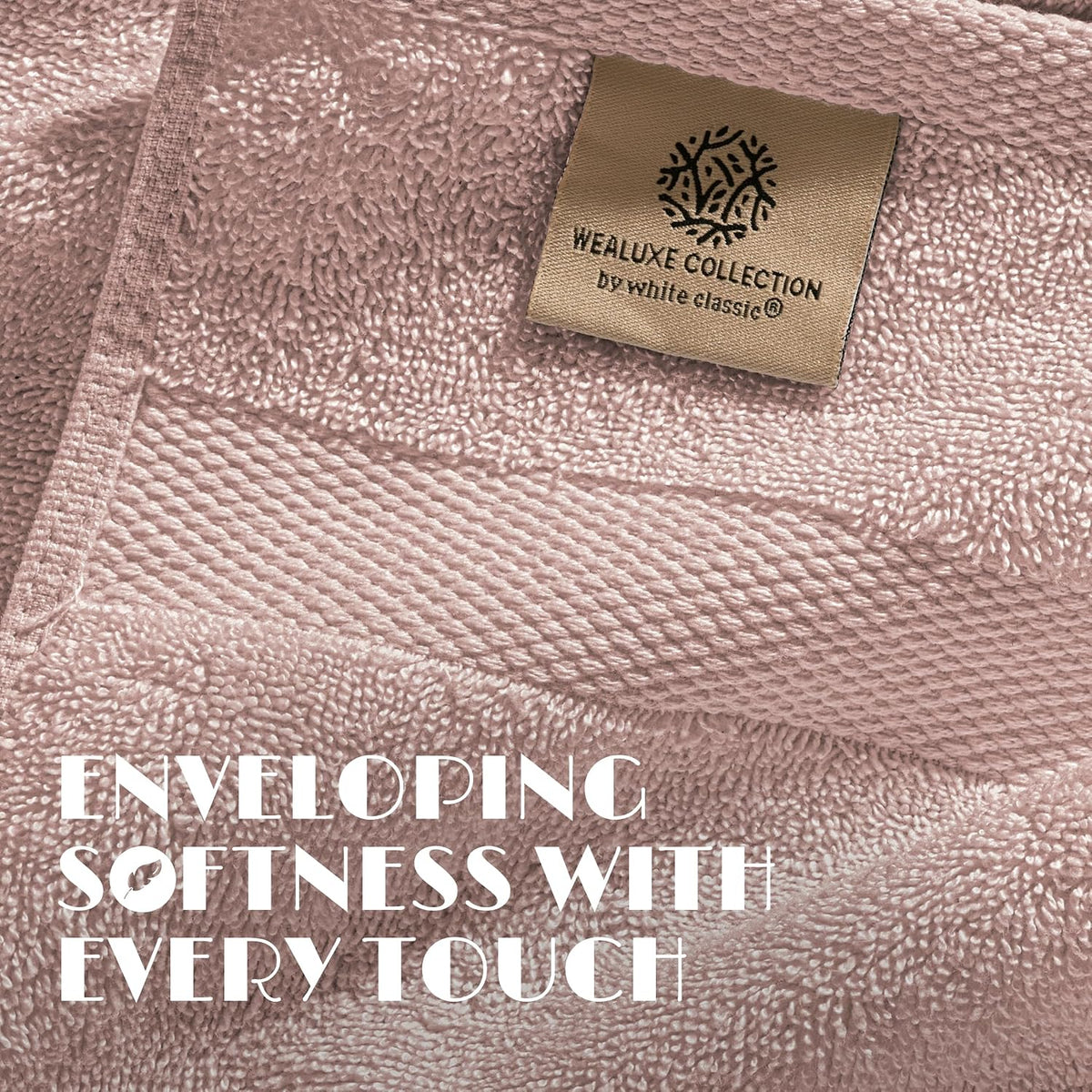 Pink Bath Towels 27x54 Inch, Cotton Towel Set for Bathroom, Hotel, Gym, Spa, Soft Extra Absorbent Quick Dry 4 Pack