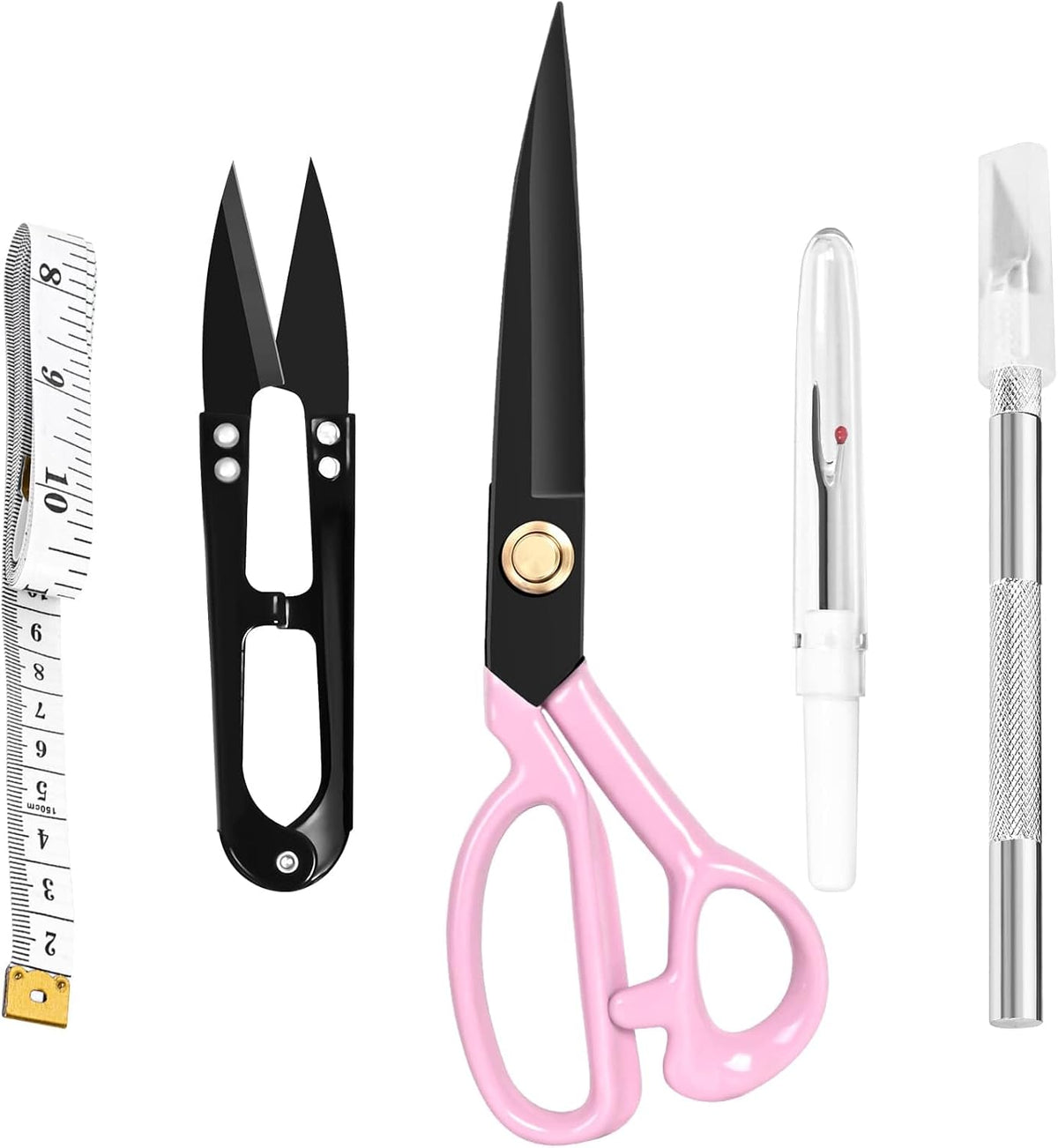 Professional Tailor Scissors Heavy Duty - Multi-Purpose Sewing Fabric Scissors for Leather Cutting Industrial Sharp Shears Home Office Arts, and Crafts (10 Inch) Pink