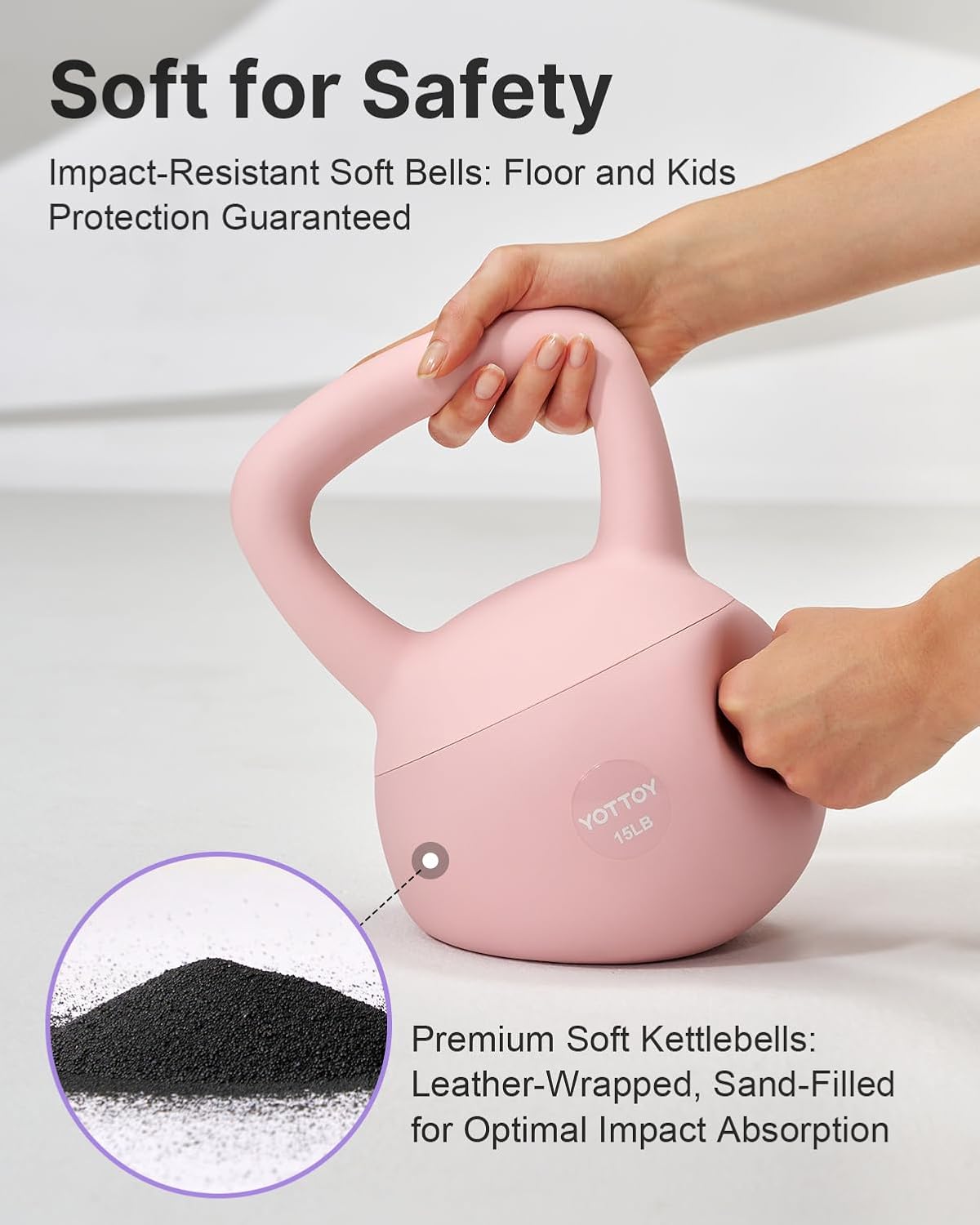 Soft Kettlebell,Kettlebell Anti-Slip Grip Weight for Home Workouts, Kettlebells Set Strength and Safety Guaranteed