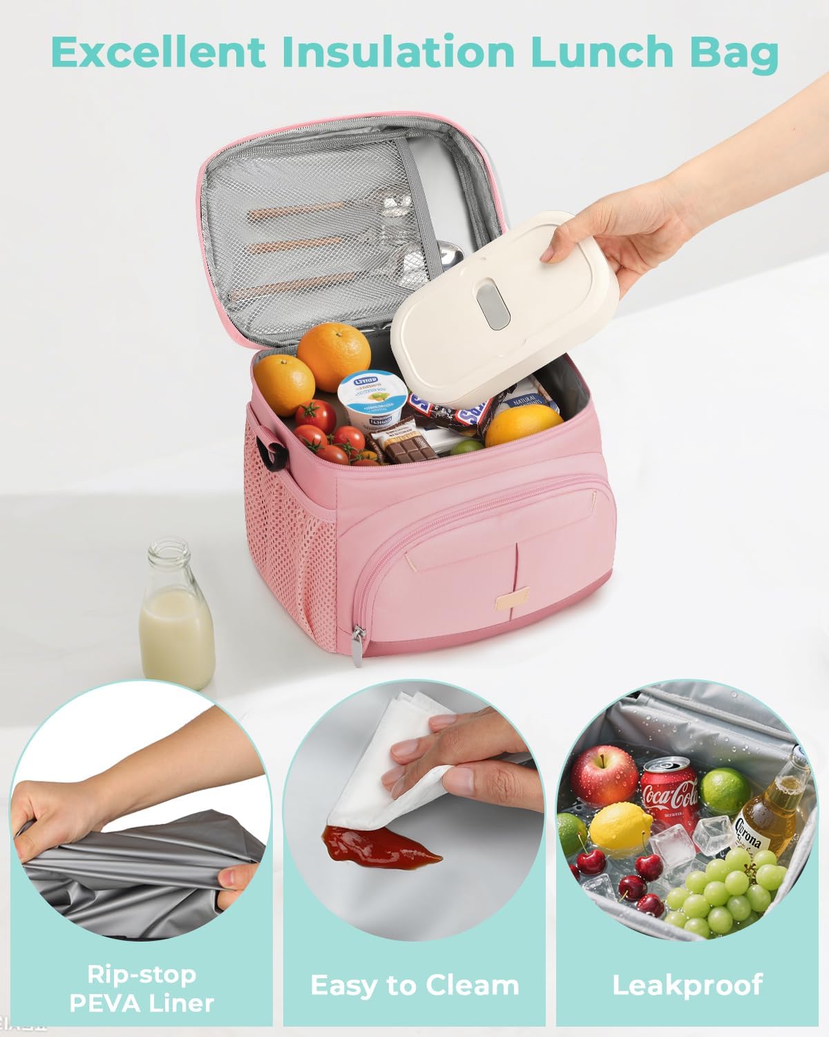 Lunch Box for Men Women Insulated Lunch Tote Cooler Bag Lunchbox