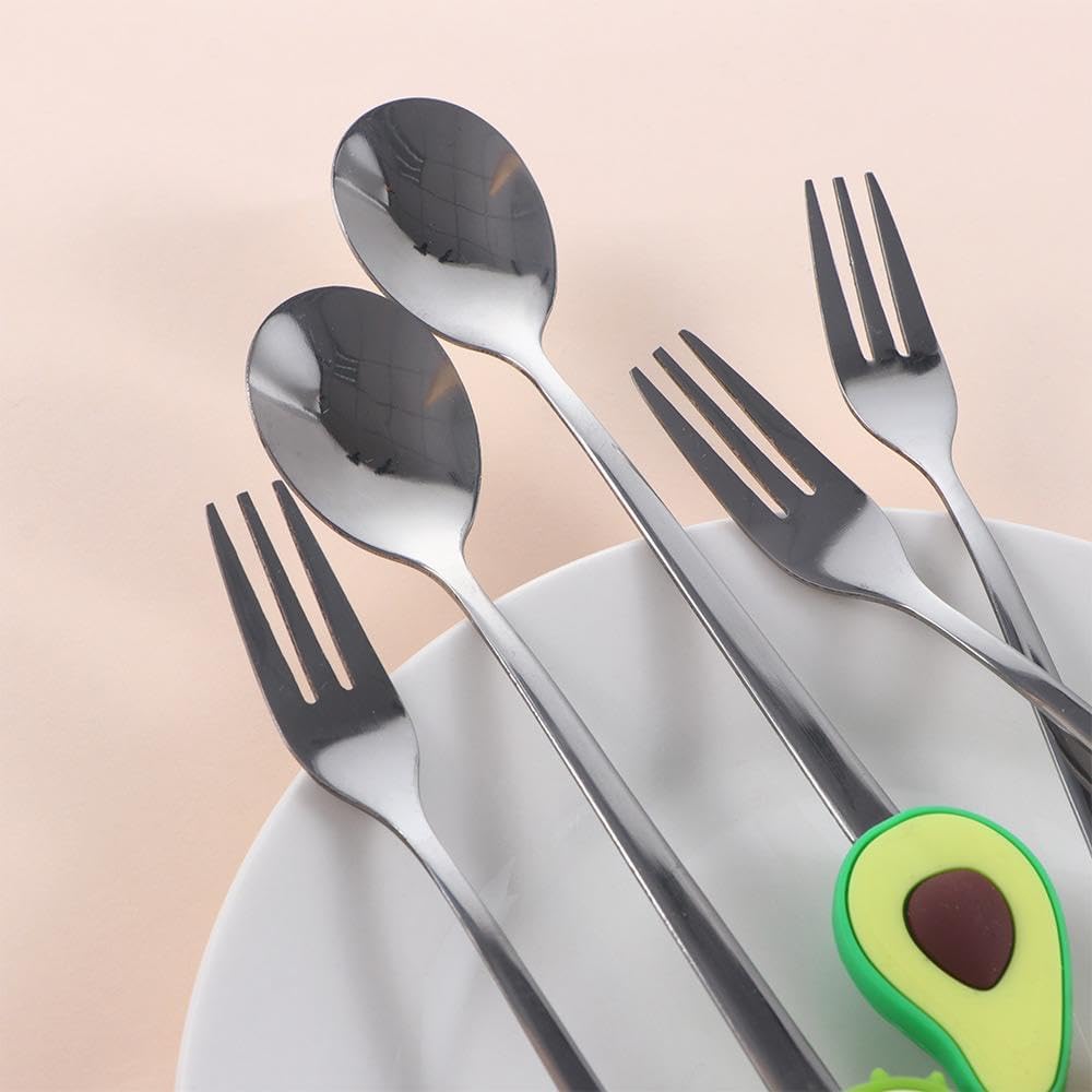 Cute Fruit Shaped Coffee Spoons Stainless Steel Little Teaspoons Dessert Spoon Ice Cream Spoon for Home, Office, Restaurant(Peach Fork), AM17CD06LH8US