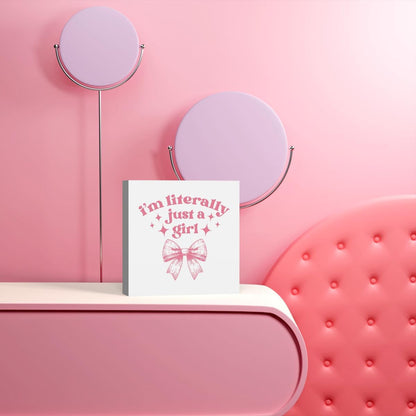 Dorm Room Decor for Teen Girls: Pink Desk Accessories, Clean Girl Room Decor, Pink Bathroom Wooden Box Sign