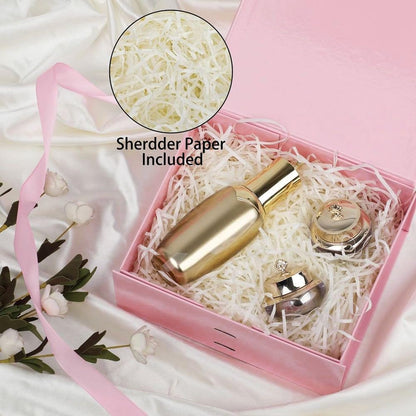 1 Pink Gift Box 8x7X3.9 Inch,Magnetic Lid Collapsible Gift Box