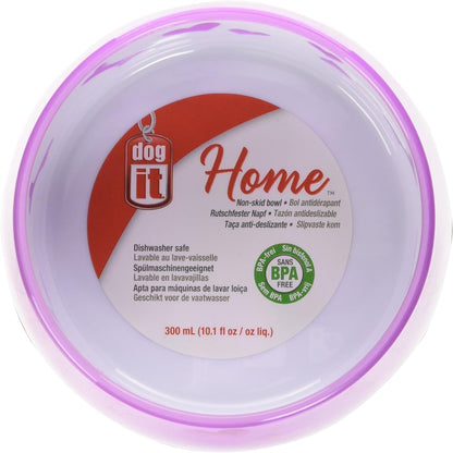 Non-Skid Dog Food and Water Bowl, Pink