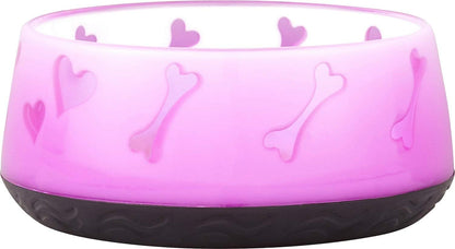 Non-Skid Dog Food and Water Bowl, Pink