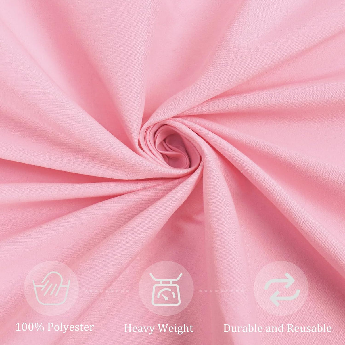 8 Pack Premium Pink Tablecloth 60 x 102 Inch, Rectangle Table Clothes for 6 Foot Rectangle Tables Washable Polyester Fabric Table Covers for Wedding Party Reception Banquet Buffet