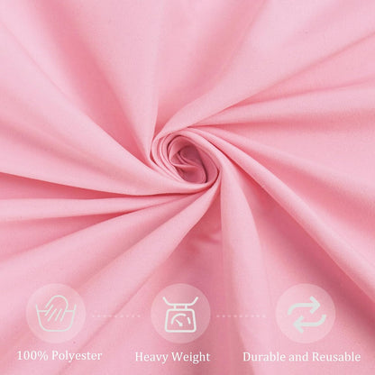 8 Pack Premium Pink Tablecloth 60 x 102 Inch, Rectangle Table Clothes for 6 Foot Rectangle Tables Washable Polyester Fabric Table Covers for Wedding Party Reception Banquet Buffet