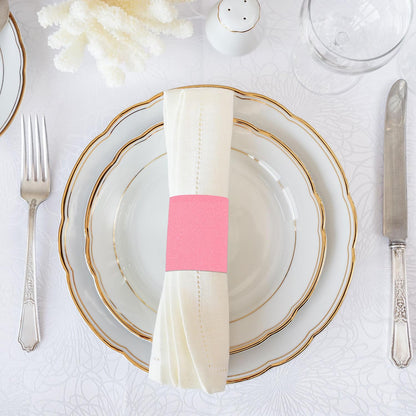 200 Pcs Pink Napkin Bands Self Adhesive