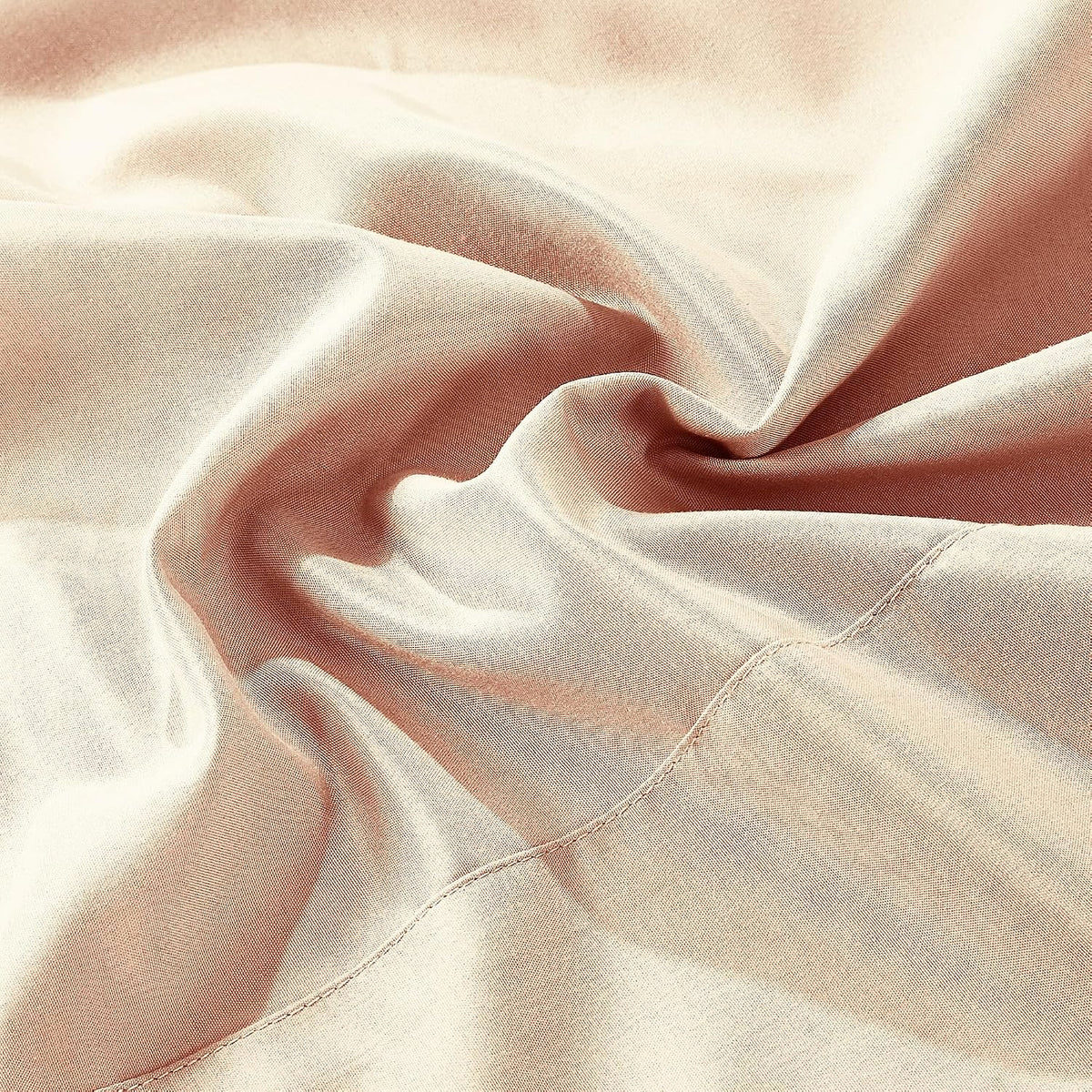 4-Piece Peach Sheet Set Full Size with Flat Sheet, Fitted Sheet, and Pillowcases