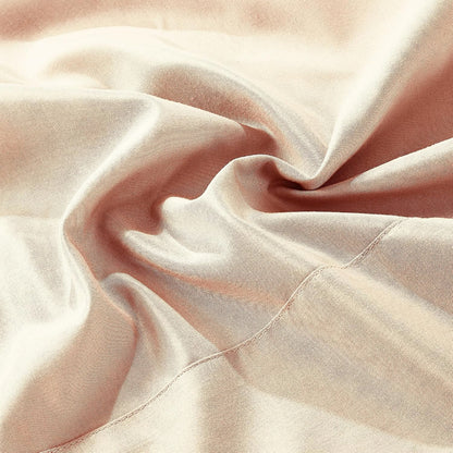 4-Piece Peach Sheet Set Full Size with Flat Sheet, Fitted Sheet, and Pillowcases