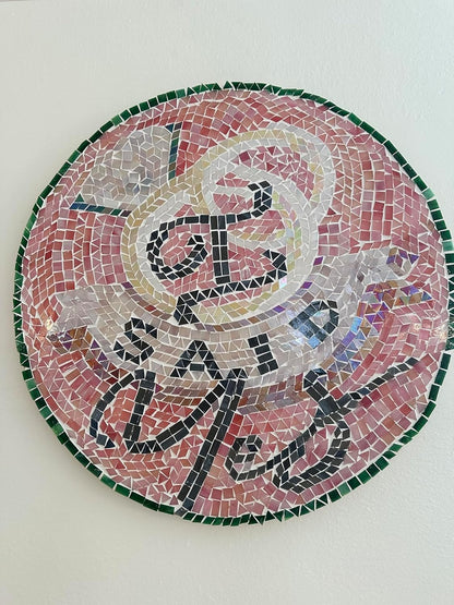 4 Shapes Mixed Glass Mosaic Tiles,Square+Diamond+Triangle+Rectangle 220 PCS Stained Glass Mosaic Pieces for Handmade Art Crafts and Home Decoration (Pink)