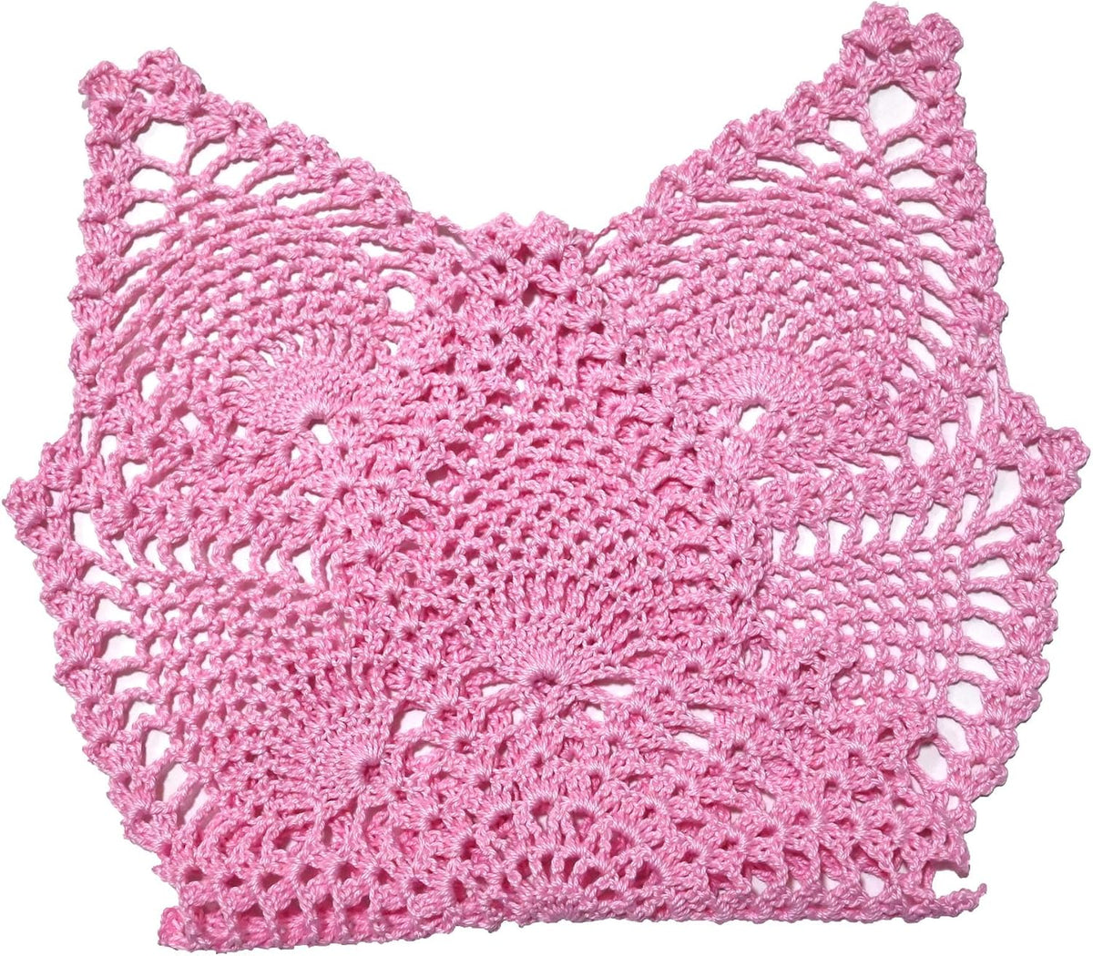 7 in x 21 in Crochet Lace Table Doilies Eyes Flower Doily Kitchen Vase Place Mats for Anniversary Mother's Day (Pack of 1PC, Style02-Pink)