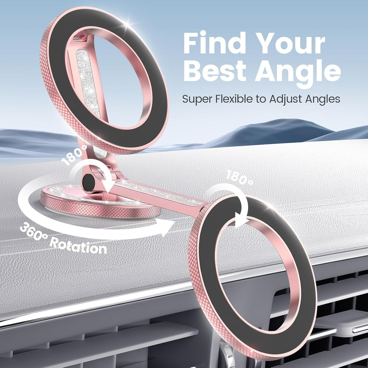 Phone Holders for Your Car, Glitter Pink