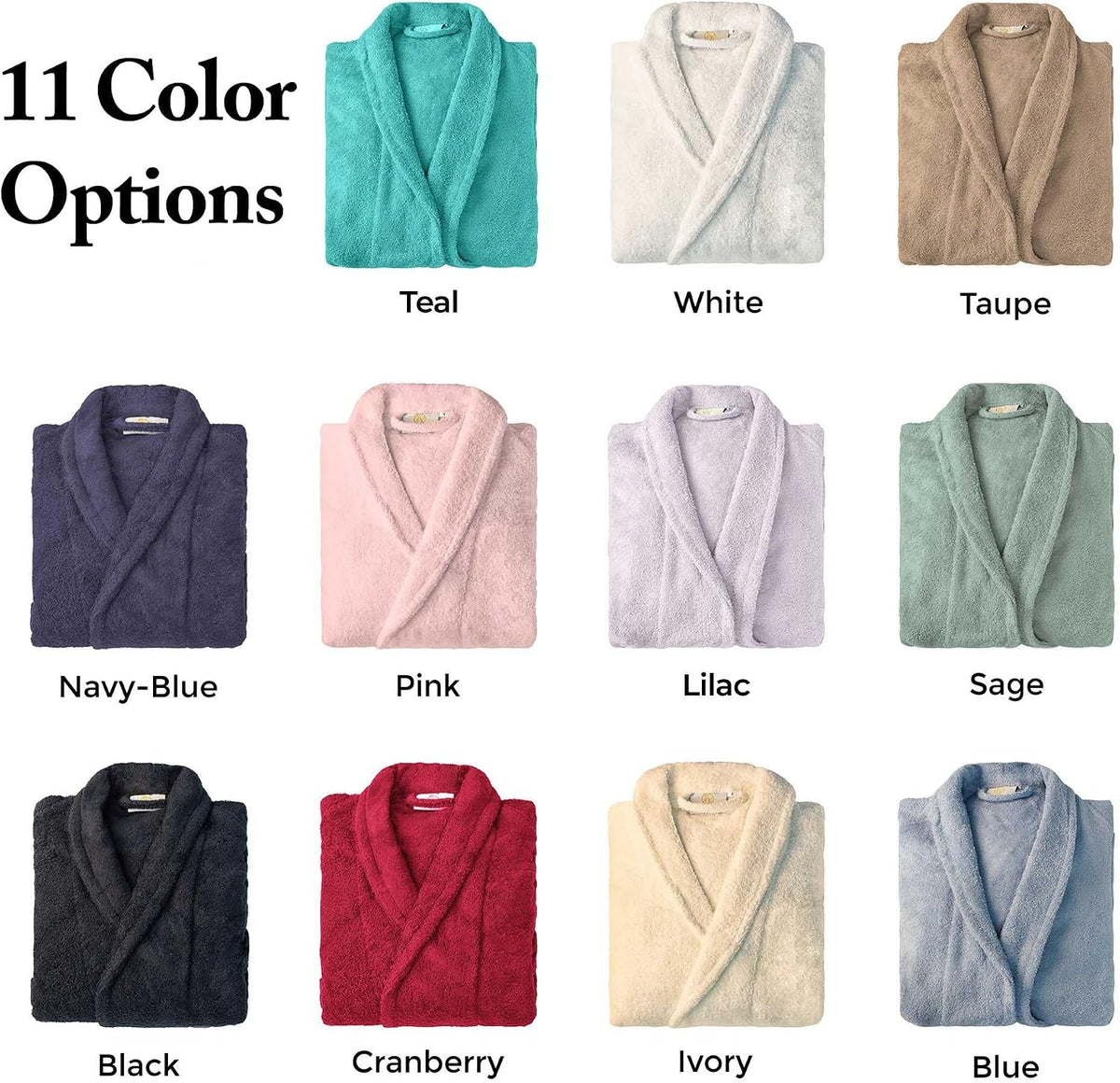 Cotton Unisex Terry Robe, Soft And Absorbent Robes For Men And Women, Bathroom Accessories