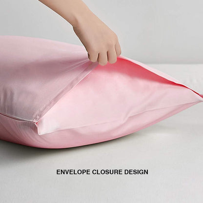 2-Pack Microfiber Standard Pillow Cases, Envelope Style, Pink