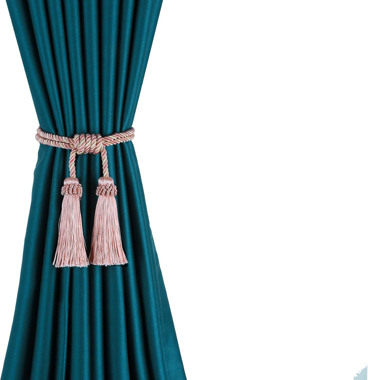 Magnetic Curtain Tiebacks Handmade Tassel Drapery Holdback,2P