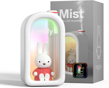 X Miffy Cool Mist Humidifier - Ultrasonic Quiet Humidifier, Mini Cute Humidifier with Night Light, 380ml for Bedroom, App-Controlled RGB Light (2.0 Plus-Version) - Pink