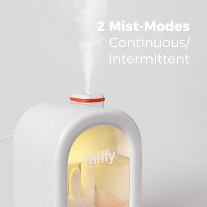X Miffy Cool Mist Humidifier - Ultrasonic Quiet Humidifier, Mini Cute Humidifier with Night Light, 380ml for Bedroom, App-Controlled RGB Light (2.0 Plus-Version) - Pink