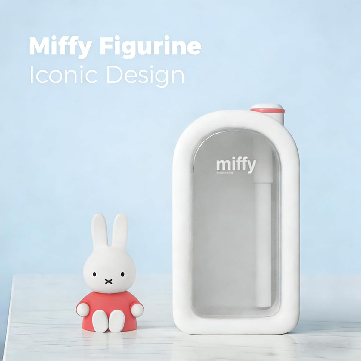 X Miffy Cool Mist Humidifier - Ultrasonic Quiet Humidifier, Mini Cute Humidifier with Night Light, 380ml for Bedroom, App-Controlled RGB Light (2.0 Plus-Version) - Pink